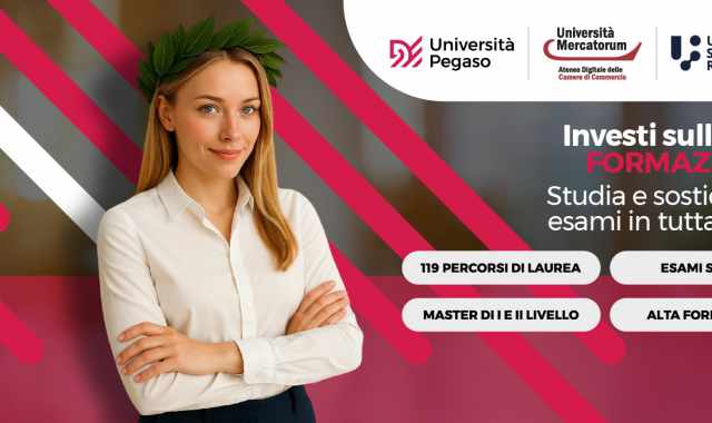 Iscriviti oggi a un corso di laurea Pegaso e studia dove e quando vuoi